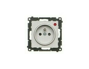 SIMON TGZ1CZ.01P/143 Zásuvka silová 1 typ E, s uzemněním, se clonkami, s přepěťovou ochranou s optic