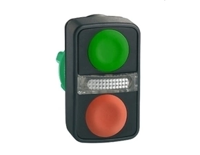 SCHN ZB5AW7A3740 Ovládací hlavice dvoutlačítková se signálkou