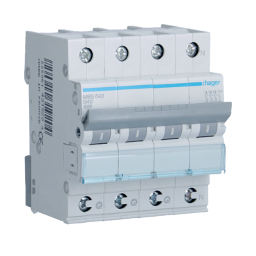 HAG MBS640 Jistič 3 + N pól. 40A, char.B, 6 kA, bezšroubové svorky