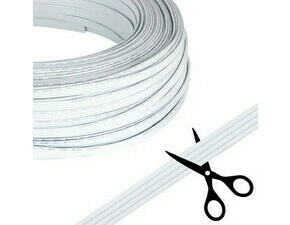 MC LED 4-žilový plochý PVC kabel AWG 22/0,34 mm2, bílý