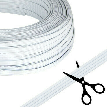 MC LED 4-žilový plochý PVC kabel AWG 22/0,34 mm2, bílý
