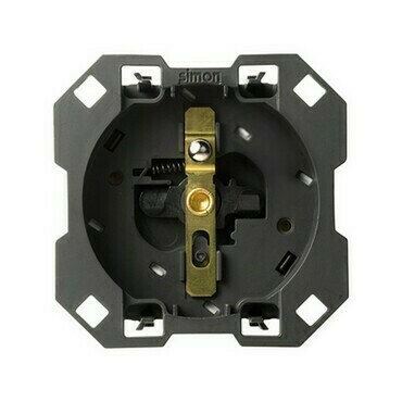 Zásuvka SIMON 10000458-039, s ochranným kolíkem (přístroj, bez montážního rámečku),