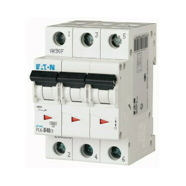 Jistič třípolový EATON 286605 PL6-C40/3 PL6, char C, 3-pólový, Icn=6kA, In=40A