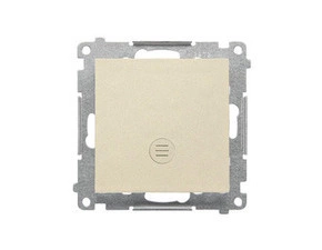 Spínač jednopólový SIMON TW1ZL.01/144, signal. LED podsv., ř.1So, bezšr. sv., champagne mat