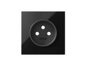 Kryt zásuvky SIMON 10000068-138, 1 násobné, černá