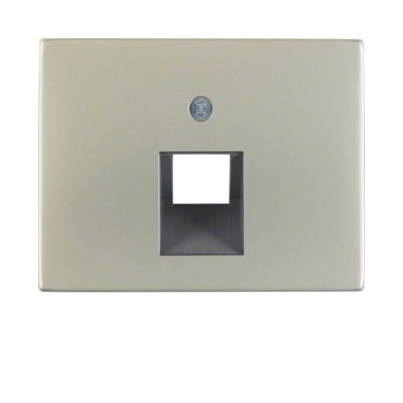 HAG 14077004 Centrální díl pro zásuvku datovou 1x RJ45, šikmá, Berker K.5, ušlecht. nerez. ocel