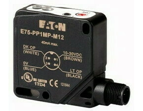 EATON 166997 E75-PP1MP-M12 Optický bezkontaktní snímač, PNP, 4-pin konektor, Sn: 6 - 120cm