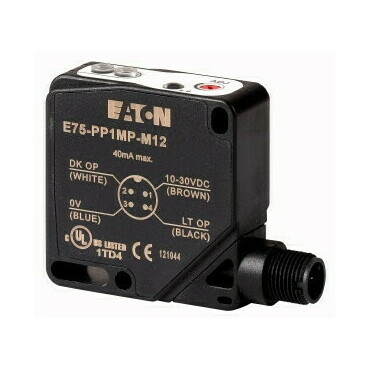 EATON 166999 E75-PPA025P-M12 Optický bezkontaktní snímač, PNP, 4-pin konektor, Sn: 3 - 25cm