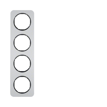 HAG 10142184 Rámeček 4-násobný, Berker R.1, alu/černá