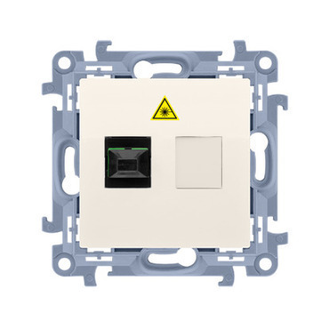SIMON 10 CGS1.01/41 Světlovodná/optická zásuvka samostatná SC/APC (strojek s krytem), Krém