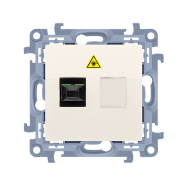 Zásuvka optická SIMON CGS1.01/41, SC/APC 1 násobná (přístroj s krytem), krémová