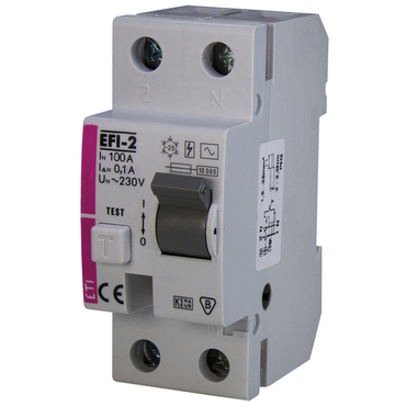 Chránič dvoupolový ETI 002062533 EFI-2 AC 100/0,1