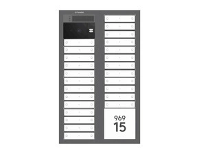 DV SYSTEM: 39 až 46 tlačítek (dělené jm.) + KAMERA a textové pole (4M+4M) - Do zdi