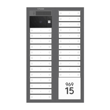 DV SYSTEM: 39 až 46 tlačítek (dělené jm.) + KAMERA a textové pole (4M+4M) - Do zdi