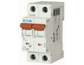Jistič dvoupolový EATON 263367 PL7-D4/2 PL7, char D, 2-pólový, Icn=10kA, In=4A