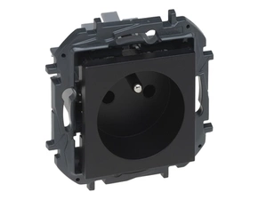 Zásuvka jednonásobná LEGRAND NILOÉ STEP 863533B, 2P+T, clonky, černá