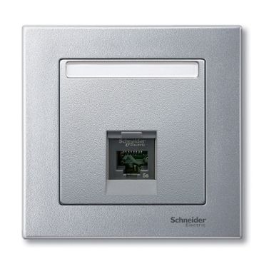 SCHN MTN465860 Merten - Centrální deska pro datovou zásuvku 1xRJ45 Actassi S-One, System M, Aluminiu