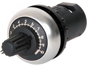 EATON 229489 M22-R1K Potenciometr, IP65, lineární, kroužek titan, 1 kOhm