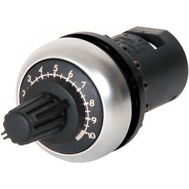 EATON 229489 M22-R1K Potenciometr, IP65, lineární, kroužek titan, 1 kOhm