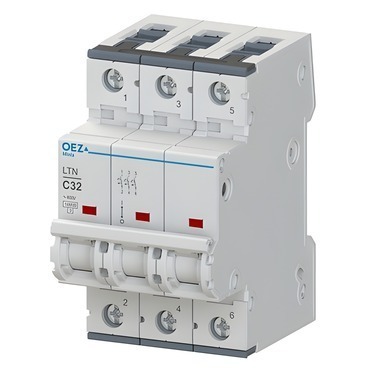 Jistič třípólový  OEZ:41774 LTN-25B-3, In 25 A, Ue AC 230/400 V / DC 216 V, char. B, 3pól