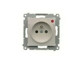 SIMON DGZ1CZ.01P/11 Zásuvka silová 1 násobná typ E, s uzemněním, 16 A/250 V~ bez šroub