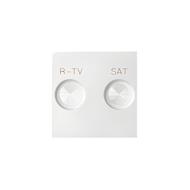 Kryt zásuvky anténní SIMON 82 82097-30, R+TV+SAT, bílá