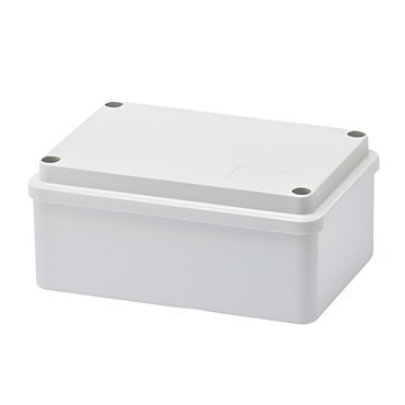 Spojovací krabice GEWISS GW44205 s víkem, nerezové šrouby, ip56, 120x80x50, hladké stěny, šedá