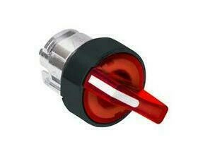 SCHN ZB5AK1543 Ovládací hlavice otočná prosvět., 3 p.s oboustr. návr. do stř. - rudá