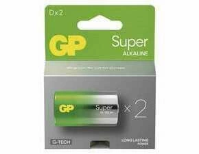 Baterie alkalická GP SUPER B01412 D (LR20) 2PP