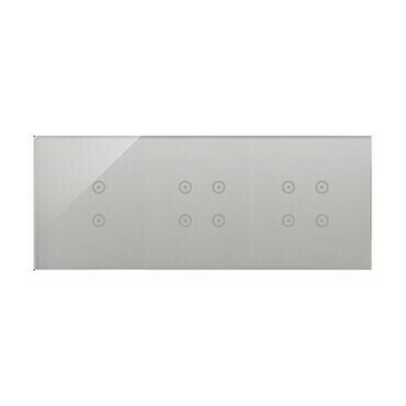 Kryt dotyk. ovl. SIMON DSTR3344/71, 3 ovl. Simon 54 Touch, 2 dotyk.+4 dotyk.+4 dotyk., bouřková