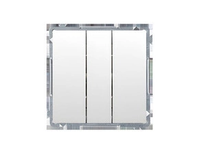 Ovladač zap. SIMON BASIC BMP31L.01/11, 3nás., LED podsv., ř. 1So+1So+1So, 10A/250V~, bezšr., bílá