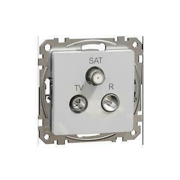 SCHN SDD113488 Sedna D/E - TV-R-SAT zásuvka průběžná 10dB Aluminium