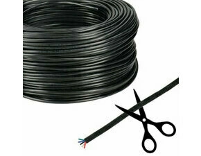 MC LED 5-žilový kulatý PVC kabel AWG 22/0,34 mm2, půměr 5,5 mm, černý plášť