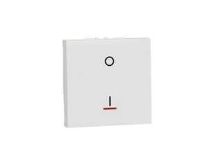 SCHN NU326218S Unica - Spínač dvojpólový se signalizační kontrolkou řazení 2Ss, 16A, Bílý