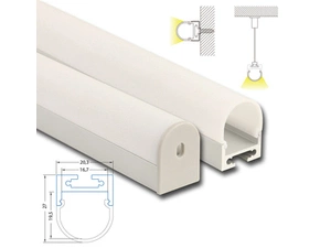 Profil závěsný MC LED ZQ, 20x27 mm, včetně mléčného difuzoru, 2 m