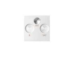 Kryt pro zásuvku anténní SIMON 82 82038-30, R+TV+SAT+SAT, bílá