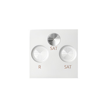 Kryt pro zásuvku anténní SIMON 82 82038-30, R+TV+SAT+SAT, bílá