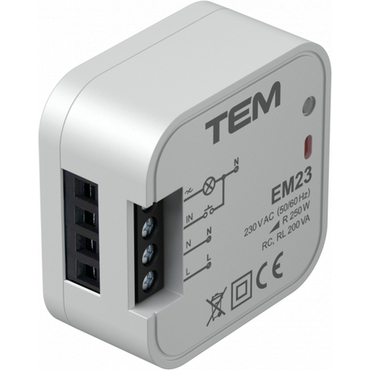 TEM EM23-U VESTAVNÝ STMÍVAČ R (250 W), (RC, RL 200 VA)