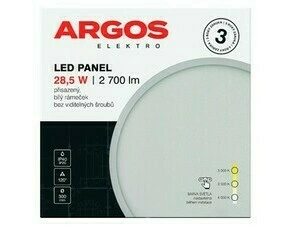 LED svítidlo přisazené ARGOS 28,5W, 2700lm, IP40/20, CCT, kruhové, bílé