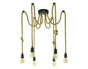 Svítidlo závěsné EGLO HL 6 E27 SCHWARZ SEIL RAMPSIDE