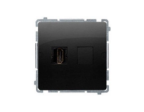 SIMON BMGHDMI.01/49 Zásuvka HDMI, (strojek s krytem) černá matnáZásuvka HDMI, (strojek s krytem) čer