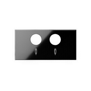 Kryt zásuvky anténní SIMON 10000053-138, R+TV+SAT, přístroj 1/2, černá