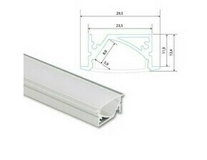 Profil vestavný MC LED VA 30x14mm, včetně mléčného difuzoru, 1m