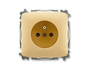 Zásuvka jednonásobná ABB TANGO 6619A-A06357 D, clonky, béžová