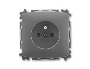 Zásuvka jednonásobná ABB TANGO 6619A-A06357 S2, clonky, kouřová šedá