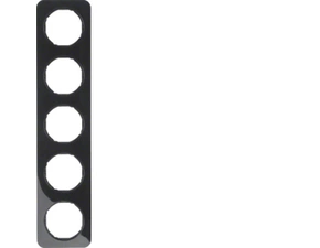 HAG 10152145 Rámeček 5-násobný, Berker R.1, černá, lesk