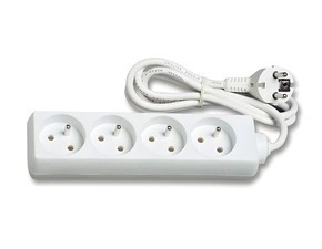 Prodlužovací přívod ECOPLANET FX4 2500W, IP20, 4x zásuvka, 1,5m, bílá