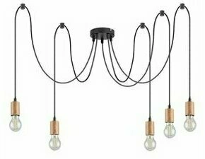 Svítidlo závěsné RABALUX 72075 DOLLIEN matná černá E27 5x MAX 60W