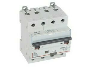 Chránič kombinovaný LEGRAND 411231 DX3 KOMB. 4P B25 300MA A 6KA