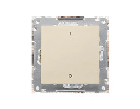 Spínač SIMON 55 TW2.01/144, 2 nás. dvoupól., ř.2+2, 16A/250V~, bezšr. sv., champagne mat